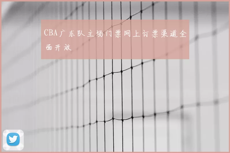 CBA广东队主场门票网上订票渠道全面开放